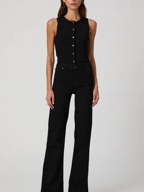 PAIGE Black Shadow Genevieve Pants Size 27